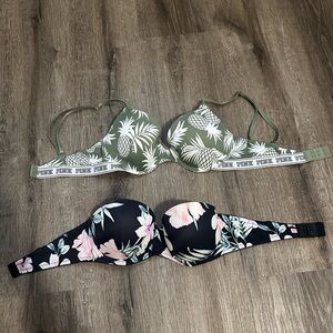 Victoria's Secret PINK Floral and Pineapple Bras